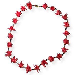 Vintage Red Coral 22" Necklace